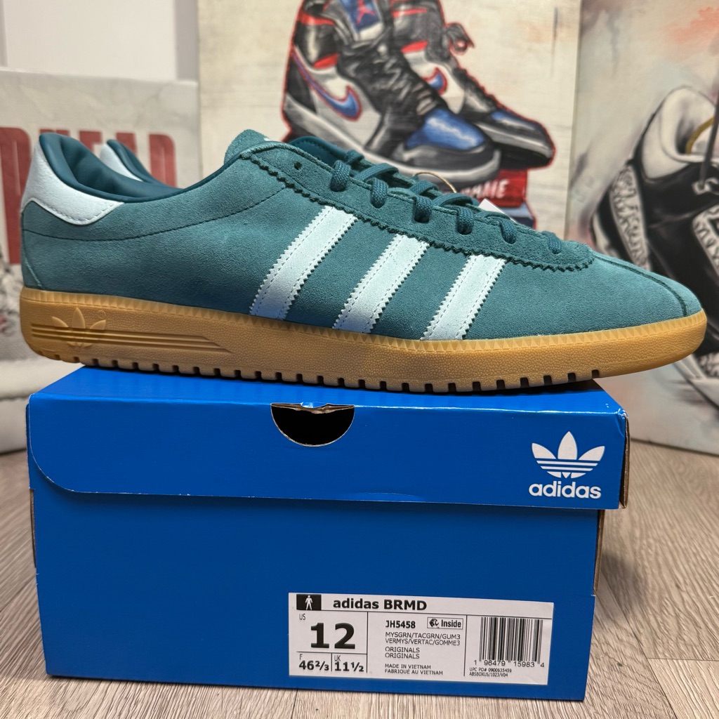 Adidas Brmd Sneaker Shoes Mystery Green Suede Mens Size 10.5, 12, New